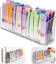 Drink Packet Organizer with Removable Divider, Wall Mount Water Packet Organizer, Water Flavor Packe