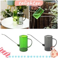 SOLIGHTER 1Pcs Watering Can, 1L/1.5L Large Capacity Watering Kettle, Flowers Flowerpots Removable Long Spout Measurable Gardening Watering Bottle Home Office Outdoor Garden Lawn