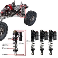 4PCS Full Metal RC Piggyback Shock Absorber for 1/10 RC Crawler Axial SCX10 D90
