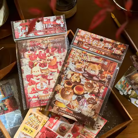 Scrapbook Japanese Cuisine Collection Sticker Book Japanese Ancient Style Material Paper Mobile Phon