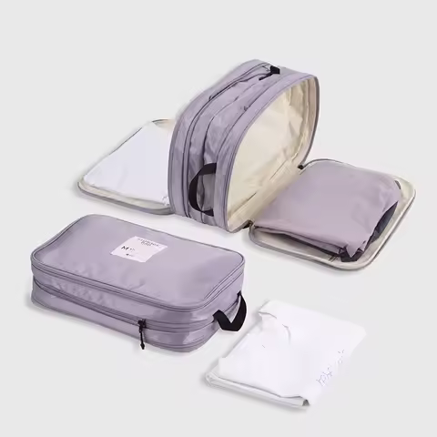 Expandable Travel Clothes Storage Bag, 11L-25L Double Layer Compression Packing Cube, Waterproof Lug