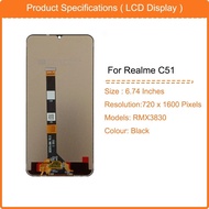 Original LCD For OPPO Realme C51 / C53 LCD Display Touch Screen Digitizer Assembly Replacement note 