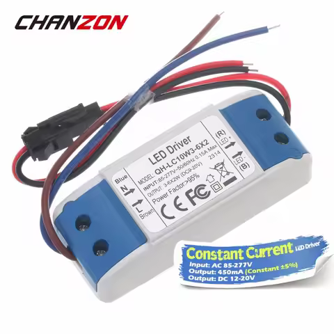 Constant Current LED Driver 450mA DC 12-20V 8W 10W 12W External Power Supply AC 100-240V 4-6X2W For 