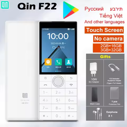 Qin F22 Touch Screen Android 11 No Camera Wifi 2.8 Inch 2+16GB / 3+32GB MTK6739 Bluetooth 1700mAh Ba