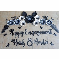 Ready Paper Flower Latest Engagement Proposal Paper Flower Backdrop Decoration
