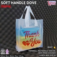 Plastik Bento 4 Sekat isi 50 Kantong Dove muat Box Nasi 18x18 + Dus Snack Ultah Syukuran Ulang Tahun