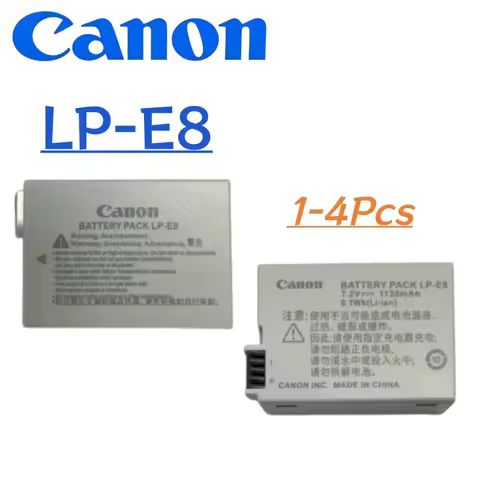 Original 1120mAh 7.2V LP-E8 LP E8 Batteries LPE8 Battery for Canon EOS 550D 600D 650D 700D X4 X5 X6i