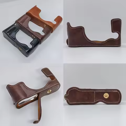 PU Leather Camera Half Case For Fujifilm X30 Fuji X-30 Battery Opening Bottom Cover