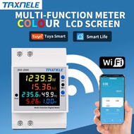 TUYA WiFi Remote Monitor 220V 100A Voltage Current Power Factor KWH Energy Frequency Meter D52-2066
