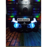 ADV 150 HEADLEMP REFLECTOR / 160 PROJECTOR BILED AES TURBO TIR 2.5 INCH ALIS AES SPAYDER WELCOME LIG