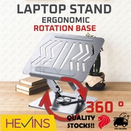 Desk Laptop Stand Adjustable 360° Rotation Riser Suitable for 11” - 17” Laptop, iPad Tablet Collapsible Portable Riser