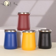 SUEREN Yerba Mate Cup, Bombilla Straw Stainless Steel Yerba Mate Gourd, Home Double-Wall Easy to Cle