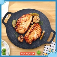 Cast iron pan SIZE 34 - stone baking pan non-stick pan size 34 cm Korean non-stick stone pan chao da