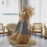 KERUDUNG LUXURY FAMILY SARIMBIT | Khimar Luxury Creamy Regal Smoke | Khimar Dewasa Terbaru By Alwa