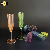 [DB] Retro Imitation Glass European Plastic  Glass  Glass Goblet Retro Red  Goblet Carved Embossed J