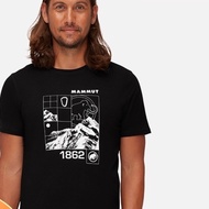 Mammoth T-shirt cotton breathable snow mountain pattern elephant round label printing outdoor leisur