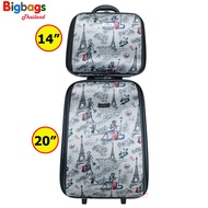 BigbagsThailand กระเป๋าเดินทาง ล้อลาก เซ็ตคู่ 20 นิ้ว/14 นิ้ว Code AP2019 Silver One