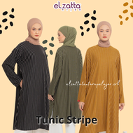 DAUKY L TUNIC STRIPE KNIT BAJU ATASAN WANITA TERBARU TUNIK WANITA BAHAN KNIT TUNIK DAUKY CASUAL TUNI