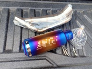 ชุดท่อ MSX125  MSX125-SF DEMON125 แสตนเลส+ปลายท่อเอสซีสีรุ้ง