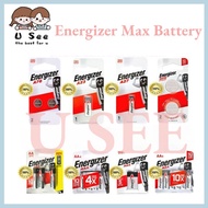 READY STOCK!!! Energizer Max A76 LR44 A23 ECR2032 3V E92 AAA E91 AA CR2032 3V 6LF22 9V 522 2032 Batt