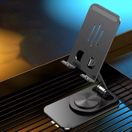 Penyangga Ponsel Metal untuk Meja Penyangga Tablet iPad Penyangga Lipat yang Dapat Diatur Tinggi dan