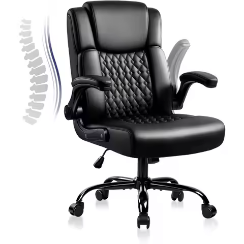 OFIKA Leather Office Desk Chair,Ergonomic Office Chair with Lumbar Support,Computer Chair,Executive 