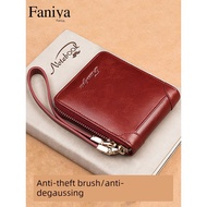 beg dompet perempuan dompet perempuan kecil Short Leather Zipper Integrated Ladies Wallet