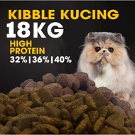 【18 KG KIBBLES  40% Protein】 High Protein Kibbles Chicken And Tuna Cat Food Makanan Kucing Perisa Ay