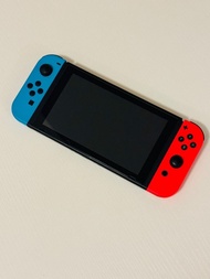 🎮 任天堂 Nintendo Switch HAC-001 初代32GB霓虹藍紅主機＋Dock火牛＋方向盤｜少用