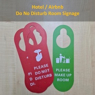 Hotel Homestay Airbnb Thick & Waterproof PVC Please Make Up Room Signage/ Do Not Disturb Signage/ Do