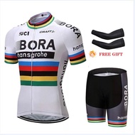 Cycling Jersey Set Men Bike Shirt Pants with Pad Mtb Clothing 2022 New Bora Ready Sto