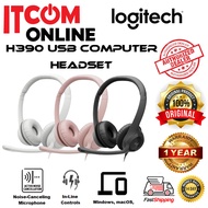 LOGITECH H390 USB WIRED HEADSET (BLACK/PINK/WHITE)