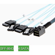 SAS SFF-8643 Mini Cable to 4 SATA – Splitter Cable Connecting 4 Server SATA Hard Drives