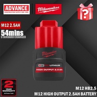 MILWAUKEE RED-LITHIUM™-ION M12 Battery 2.5Ah / 3.0Ah / 4.0Ah / 5.0Ah / 6.0Ah