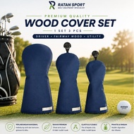 Golf Head Cover 3 Pcs POLOS Golf Driver Head Cover/ 1, Wood 3 & 5