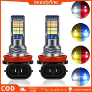 1piece 24LED Dual Color H11 Car LED Fog Lamp H3 LED Bulb H7 H8 Super Bright Car Fog Light 9006 White