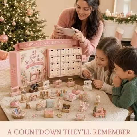 Festival Sewing Theme Christmas Advent Calendar Decorations Ornaments 24 Days Advent Calendar Handma