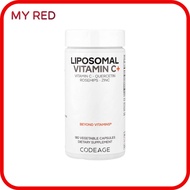 Codeage Liposomal Vitamin C+ 180 Vegetable Capsules Contains 180 Capsules.