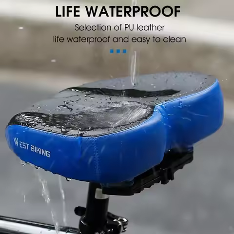 WEST BIKING No Nose Bicycle Saddle Ergonomic Widen Thicken Folding Electric MTB BMX Road Bike Seat L