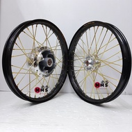 RS150 / RSX Set Pnp Takasago Excel Asia Alloy Rim Black 1.60×18, RCB Lidi Spoke Gold, Hub Gantang Ch