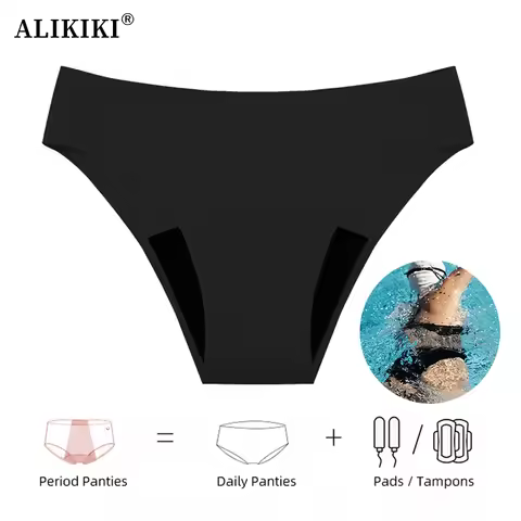 4 Layers Menstrual Panties for Pool Girls Period Panties for Swimming Period Swimwear Leakproof Swim