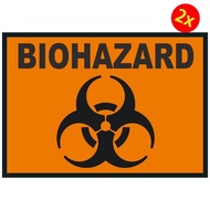 2X BioHazard Bio-Hazard Danger Warning Symbol Car Truck Sticker Window Decal
