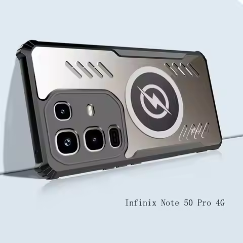 Transparent Casing For infinix Note 50 40 50S 40S 50X 40X 50 40 Pro Plus 5G 4G Case Magnetic Heat Di