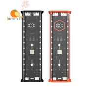 21700 DIY Power Bank Case Supports 4x21700 Batteries PD20W Powerbank Case LED Screen Transparent Bat