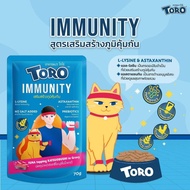 (ยกลัง48ซอง) Toro โทโร่ อาหารแมวเปียก แบบซอง 70g
