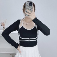 Nomi Two Tone Top Crop Top Korea Ladies Collection