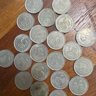 Old vintage coins from Malaysia, priced at 10 ringgit each for 50 sen coins. Assorted selections ava