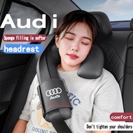 Audi A1 A4 A3 A5 Car headrest lumbar support neck pillow high-quality leather Throw pillow memory fo