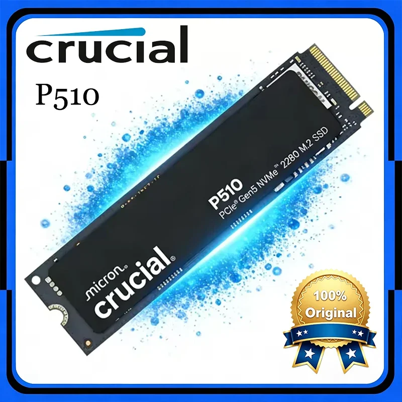 Crucial P510 1TB NVMe SSD M.2 2280 PCIe 5.0 | 11000MB/s Read 9500MB/s Write - Upgraded from P3 Plus