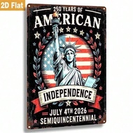 CIFbuy Patriotic Metal Sign Wall Art 4th of July Decor